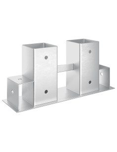 Aiuto per Impilare Legna 12 pz Argento 34 x 10 x 15 cm Acciaio 2
