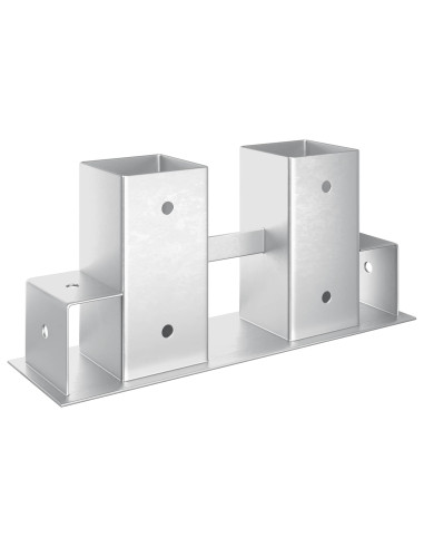Aiuto per Impilare Legna 12 pz Argento 34 x 10 x 15 cm Acciaio