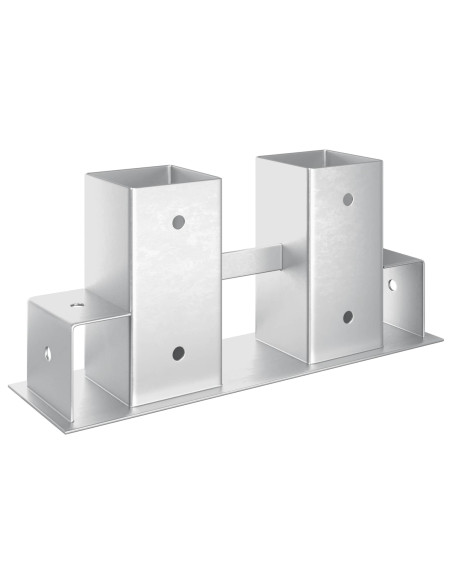 Aiuto per Impilare Legna 12 pz Argento 34 x 10 x 15 cm Acciaio