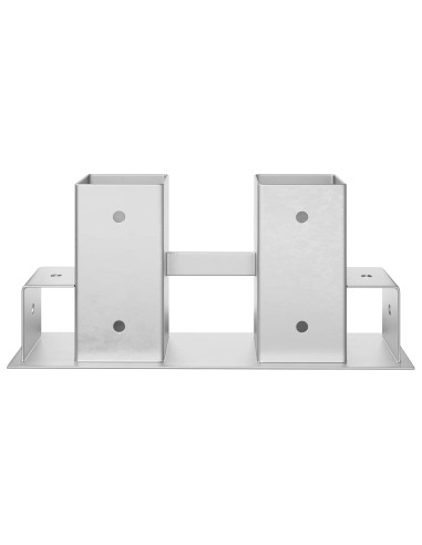 Aiuto per Impilare Legna 12 pz Argento 34 x 10 x 15 cm Acciaio