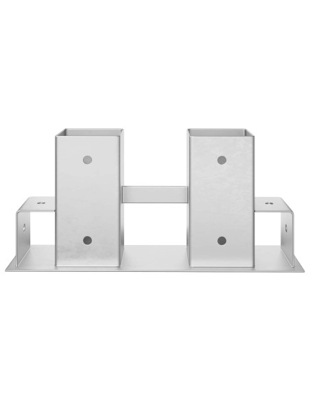 Aiuto per Impilare Legna 12 pz Argento 34 x 10 x 15 cm Acciaio