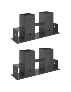 Aiuto per Impilare Legna 2 pz Antracite 34 x 10 x 15 cm Acciaio 2