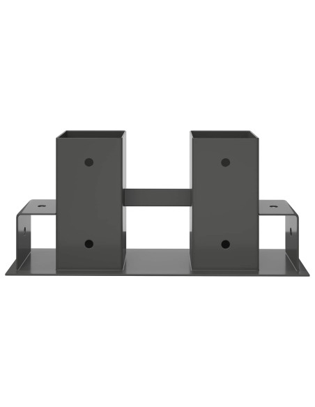Aiuto per Impilare Legna 2 pz Antracite 34 x 10 x 15 cm Acciaio