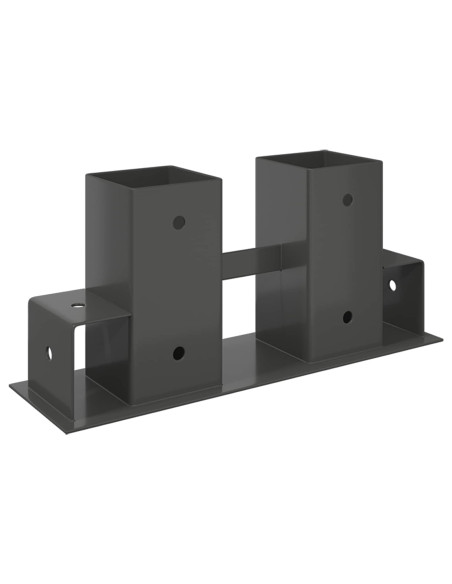Aiuto per Impilare Legna 12 pz Antracite 34 x 10 x 15 cm