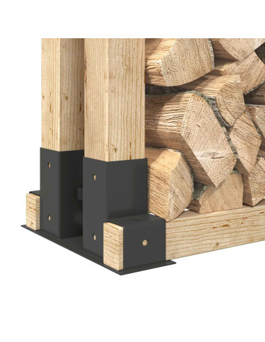 Aiuto per Impilare Legna 12 pz Antracite 34 x 10 x 15 cm