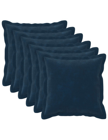 Federa 6 pcs HOUTEN Blu 30 x 30 cm Fleece in microfibra