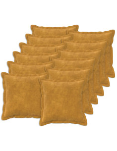 Federa 12 pcs HOUTEN Giallo 40 x 40 cm Fleece in microfibra
