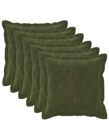 Federa 6 pcs HOUTEN Verde 40 x 40 cm Fleece in microfibra