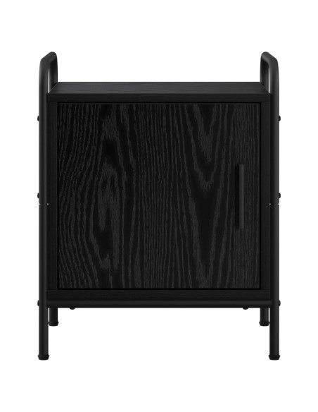 Armadio da Notte Rovere Nero 40 x 30 x 50 cm