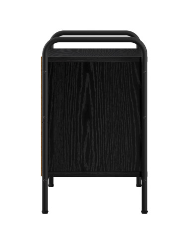 Armadio da Notte Rovere Nero 40 x 30 x 50 cm