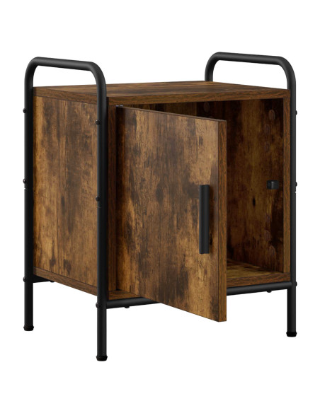 Armadio da Notte 2 pz Rovere Fumo 40 x 30 x 50 cm