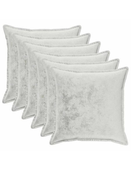 Federa 6 pcs HOUTEN Grigio Chiaro 70 x 70 cm Flanella