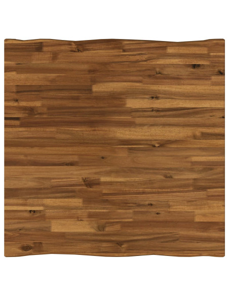 80 x 80 x 75 cm Legno di Acacia Massello Naturale e Caffè