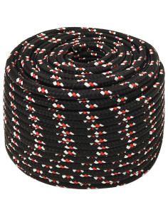 Corda multiuso 12 mm 100 m Nero e Rosso PP 2