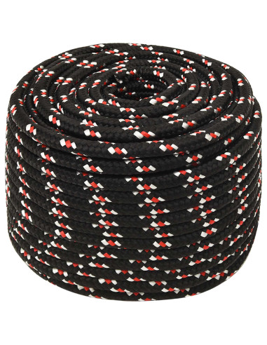 Corda multiuso 12 mm 100 m Nero e Rosso PP