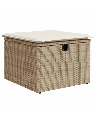 Set di divani con cuscino Beige e Crema polyrattan
