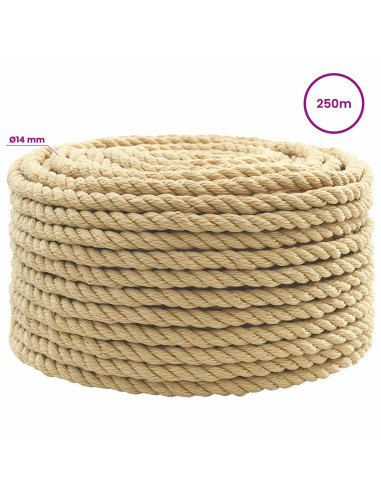 Corda multiuso 14 mm 250 m Naturale PP 1275 kg Carico massimo