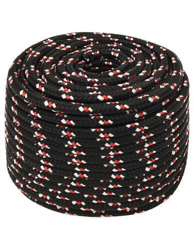 Corda multiuso 14 mm 100 m Nero e Rosso PP