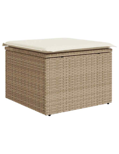 Set Divano da Giardino 6 pz beige e panna