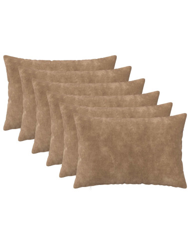 Cuscino con cuscino HEERLEN 6 pz Tortora Fleece in microfibra