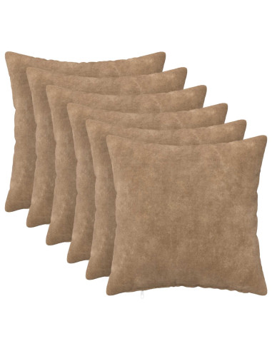 Cuscino con cuscino HEERLEN 6 pz Tortora Fleece in microfibra