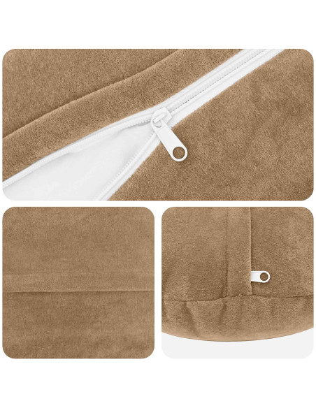 Cuscino con cuscino HEERLEN 6 pz Tortora Fleece in microfibra
