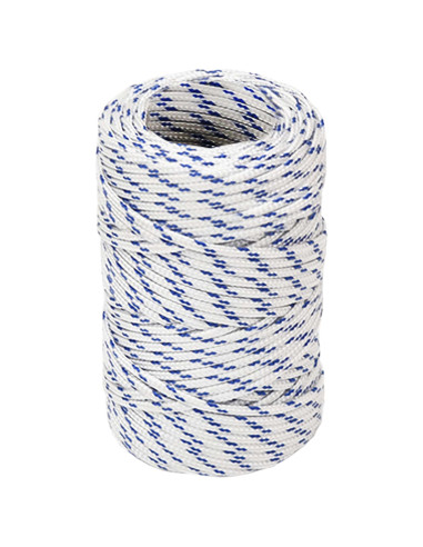 Corda multiuso 2 mm 25 m Bianco e Blu PP 27 kg Carico massimo