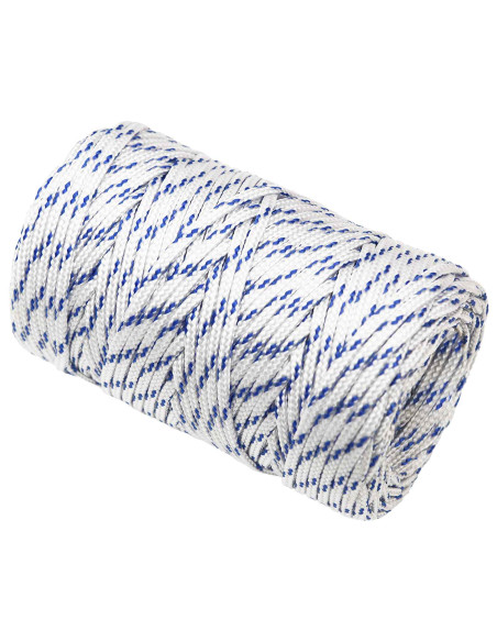 Corda multiuso 2 mm 25 m Bianco e Blu PP 27 kg Carico massimo