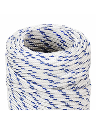 Corda multiuso 2 mm 25 m Bianco e Blu PP 27 kg Carico massimo
