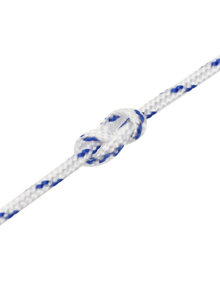 Corda multiuso 2 mm 25 m Bianco e Blu PP 27 kg Carico massimo