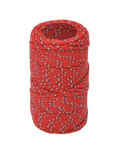 Corda multiuso 2 mm 100 m Rosso PP 27 kg Carico massimo
