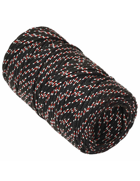 Corda multiuso 2 mm 100 m Nero e Rosso PP 27 kg Carico massimo