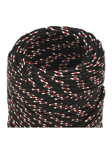 Corda multiuso 2 mm 100 m Nero e Rosso PP 27 kg Carico massimo