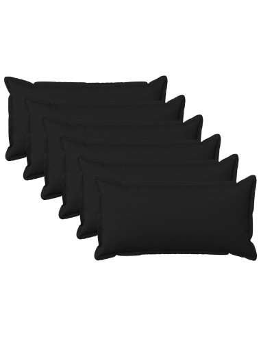 Federa 6 pcs HOUTEN Nero 40 x 70 cm Lino