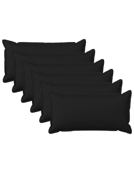 Federa 6 pcs HOUTEN Nero 40 x 70 cm Lino