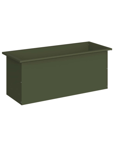 Fioriera da giardino con LED Verde Oliva 40 x 100 x 40 cm