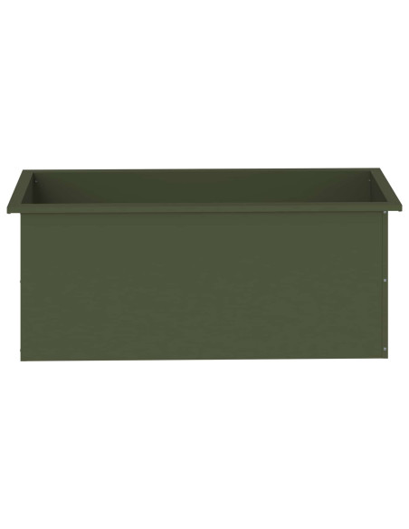 Fioriera da giardino con LED Verde Oliva 40 x 100 x 40 cm