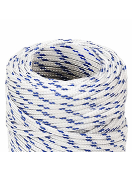 Corda multiuso 2 mm 500 m Bianco e Blu PP 27 kg Carico massimo