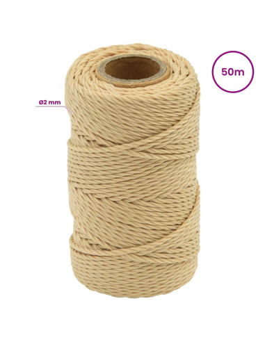 Corda multiuso 2 mm 50 m Naturale PP 27 kg Carico massimo