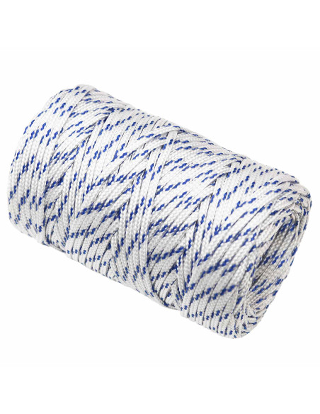 Corda multiuso 2 mm 50 m Bianco e Blu PP 27 kg Carico massimo