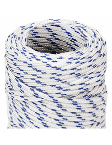 Corda multiuso 2 mm 50 m Bianco e Blu PP 27 kg Carico massimo
