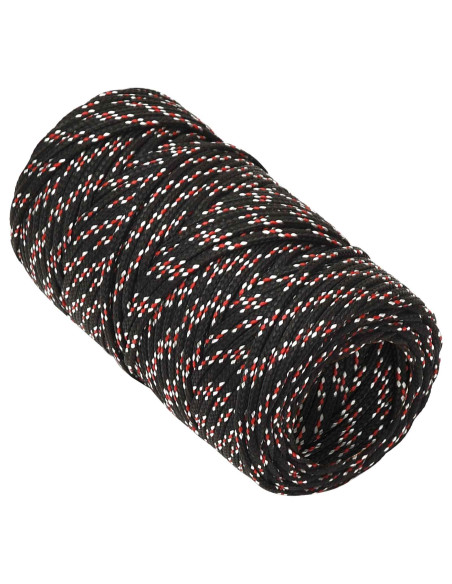 Corda multiuso 2 mm 250 m Nero e Rosso PP 27 kg Carico massimo