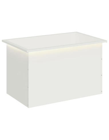 Fioriera da giardino con LED Bianco 50 x 80 x 48 cm Acciaio
