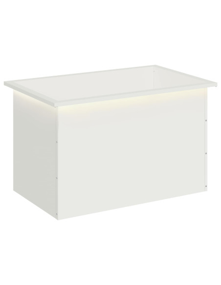 Fioriera da giardino con LED Bianco 50 x 80 x 48 cm Acciaio
