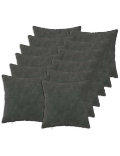 Cuscino HEERLEN 12 pz Antracite Fleece in microfibra