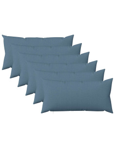 Cuscino con cuscino HEERLEN 6 pz Blu jeans Tessuto