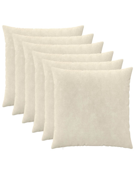 Federa 6 pcs HEERLEN Crema 65 x 65 cm Fleece in microfibra