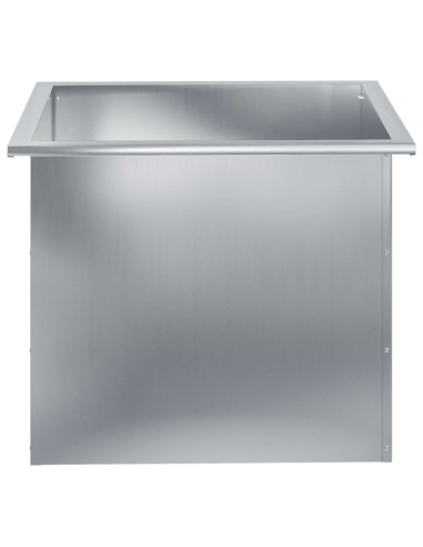 Fioriera da giardino con LED Argento 50 x 60 x 48 cm
