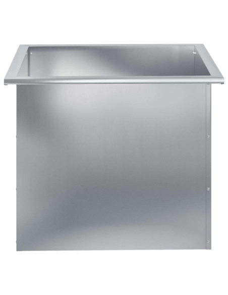 Fioriera da giardino con LED Argento 50 x 60 x 48 cm