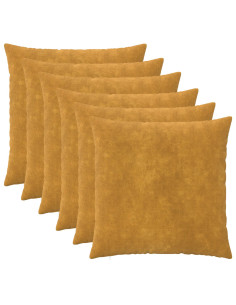 Federa 6 pcs HEERLEN Giallo 65 x 65 cm Fleece in microfibra
